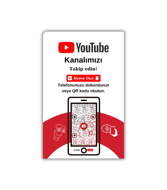YouTube NFC ve QR Kodlu Takip Kartı | Abone Kazanmanın En Hızlı Yolu!